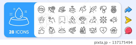 Fishing, Fish school and Pet tags line icons. Interest rate, AI generate, Inflation icons. Pack of Dog leash, Stop fishing, Veterinary clinic icon. Feather, Dog feeding, Pet friendly pictogram. Vector Fishing, Fish school and Pet tags line icons. Interest rate, AI generate, Inflation icons. Pack of Dog leash, Stop fishing, Veterinary clinic icon. Feather, Dog feeding, Pet friendly pictogram. Vector 137175494