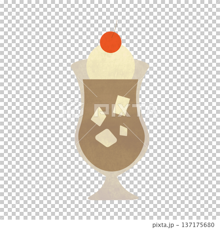 水彩風 コーヒーフロートのイラスト 透過PNG アイコン 水彩風 コーヒーフロートのイラスト 透過PNG アイコン 137175680