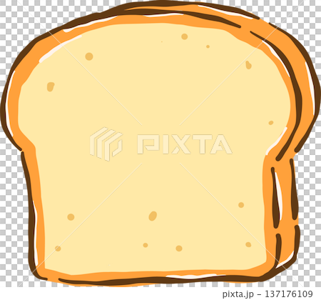 Bread sliced cartoon hand drawn 137176109