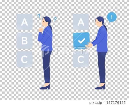 A before and after set for women to compare and choose the best from multiple options. 137176125