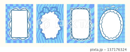 Frame Set With Ribbon Border 137176324