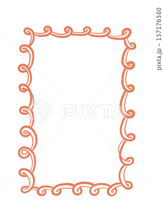 Wavy Line Decorative Frame 137176380