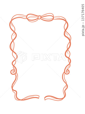 Whimsical Wavy Bow Scrapbooking Frame Whimsical Wavy Bow Scrapbooking Frame 137176405