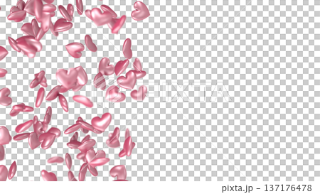 大量可愛的愛心背景CG，適用於商店、簡報和銷售。 137176478