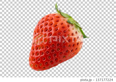 一顆草莓(栃乙女草莓),透明背景(png格式) 一顆草莓(栃乙女草莓),透明背景(png格式) 137177224