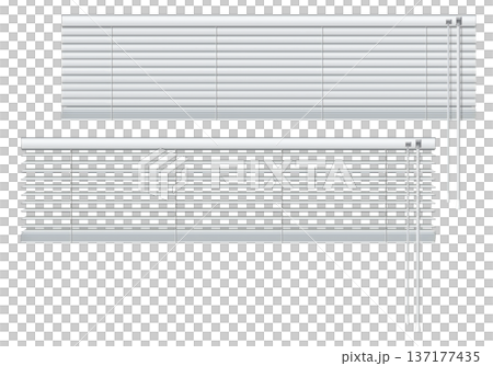 2-piece set of closed and open blinds 137177435