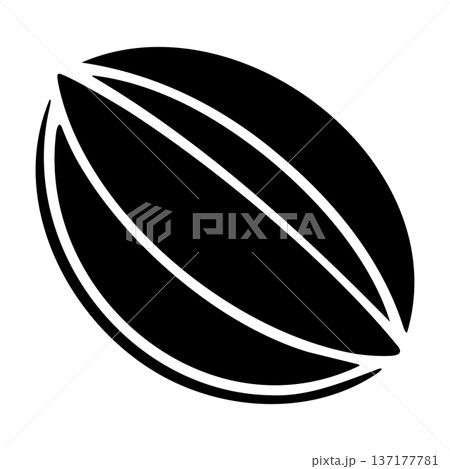 Simple Elongated Melon or Squash Icon. Organic Striped Fruit or Vegetable Vector Graphic. Simple Elongated Melon or Squash Icon. Organic Striped Fruit or Vegetable Vector Graphic. 137177781