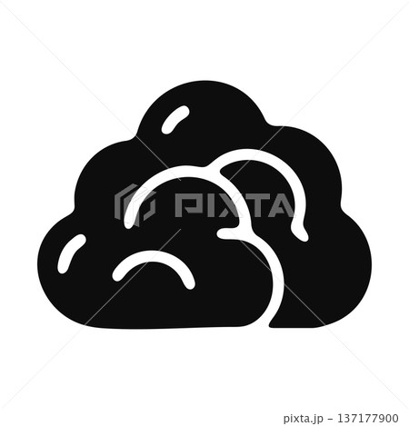 Human Brain Organ Outline Glyph Icon Symbol for Medical and Science Human Brain Organ Outline Glyph Icon Symbol for Medical and Science 137177900