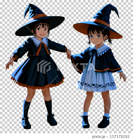 ハロウィン、かぼちゃ、仮装、ホラー、ジャックオーランタン、透過、ハロウィン小物、黒猫、コウモリ 137178282