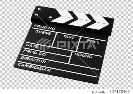 透明背景(png)に撮影道具のカチンコ 透明背景(png)に撮影道具のカチンコ 137178467