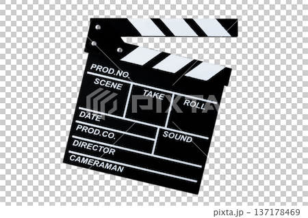 透明背景(png)に撮影道具のカチンコ 透明背景(png)に撮影道具のカチンコ 137178469