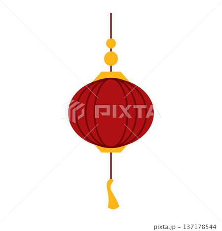 Red Lantern Decoration for Lunar New Year 137178544