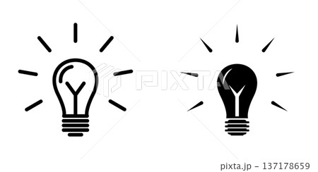 Bulb icon design template Bulb icon design template 137178659