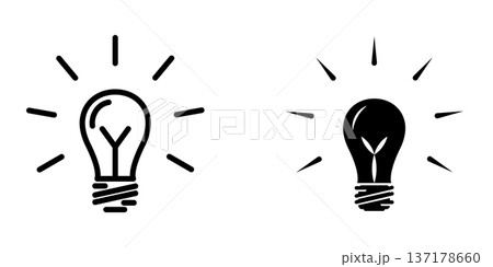 Bulb icon design template 137178660