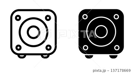 Multimedia speaker icon design template 137178669