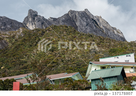 Part of Kinabalu mountains peak seen from Panalaban base camp (3272 m) is where all climbers spend the night after their first day of climbing to Mt.Kinabalu, Malaysia. Part of Kinabalu mountains peak seen from Panalaban base camp (3272 m) is where all climbers spend the night after their first day of climbing to Mt.Kinabalu, Malaysia. 137178807