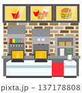 バーガーショップのレジカウンター 137178808