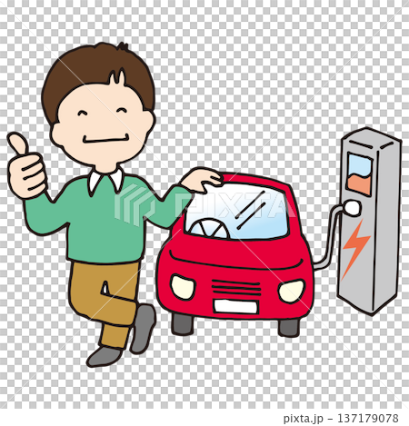 再エネEVカーとEVステーション 137179078