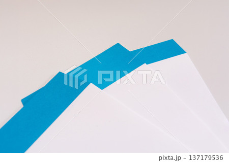 いフラップがアクセントのビジネス封筒　イメージ 137179536