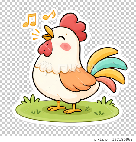 rooster sticker  137180968