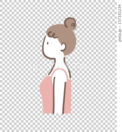 一個姿勢良好的女人的插圖素材 一個姿勢良好的女人的插圖素材 137181234