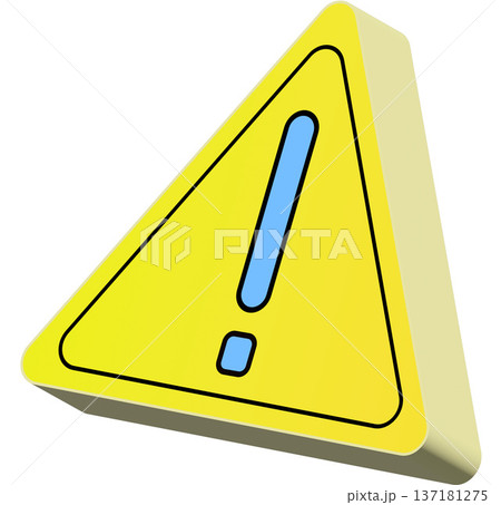 動きのあるポップな警告マーク（jpg） 137181275