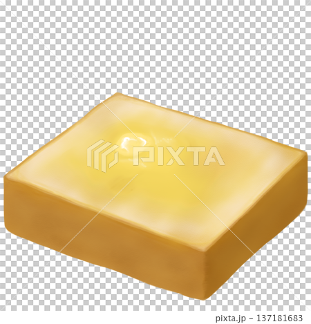 Realistic buttered toast illustration 137181683