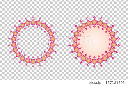 Lacy floral frame, background, accent in pink. 137181893