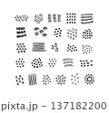 Abstract hand drawn black pattern elements set 137182200