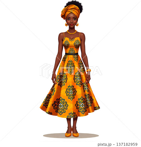 woman in traditional dress 137182959