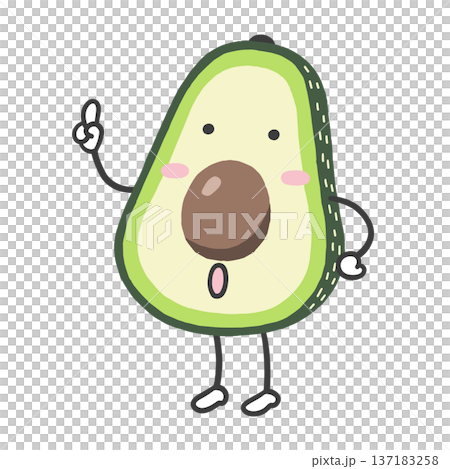 酪梨角色（解釋/指點）插圖 137183258