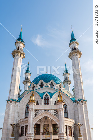 Kul Sharif mosque in Kazan Kremlin, Tatarstan, Russia. It is tourist attraction of Kazan. 137183345