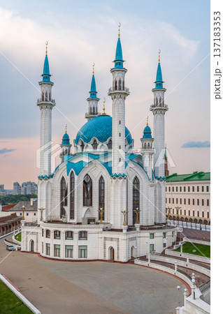 Kul Sharif mosque in Kazan Kremlin, Tatarstan, Russia. It is tourist attraction of Kazan. Kul Sharif mosque in Kazan Kremlin, Tatarstan, Russia. It is tourist attraction of Kazan. 137183353