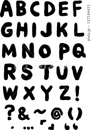 墨で描いたアルファベット 137184421