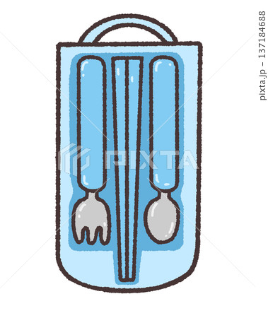 水色のお弁当カトラリーセット 137184688