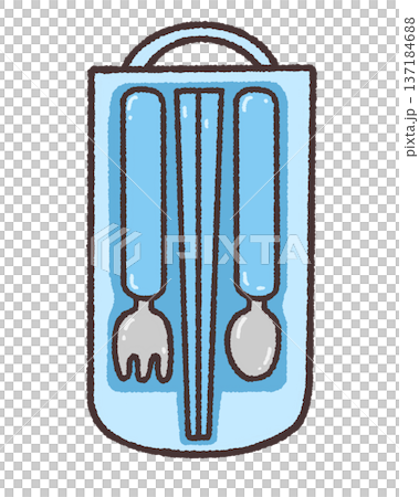 水色のお弁当カトラリーセット 137184688