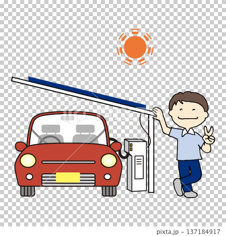 カーポートを使って発電と充電 137184917