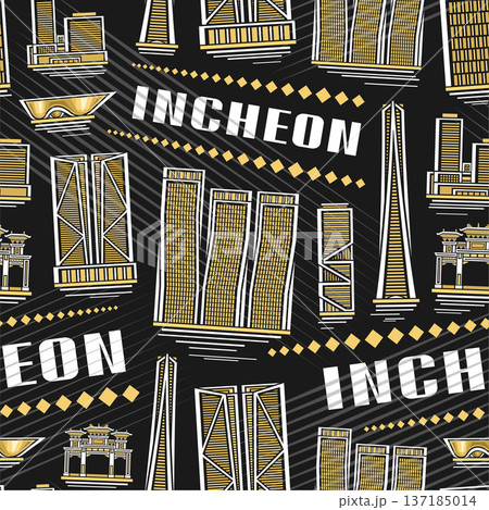 Vector Incheon Seamless Pattern 137185014