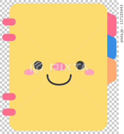 Cute Spiral Notebook Character with colorful Index Tabs for School and Office Stationery Cute Spiral Notebook Character with colorful Index Tabs for School and Office Stationery 137185043