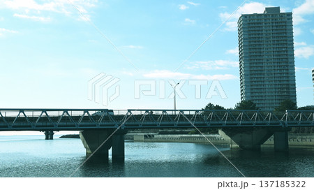 花見川と磯辺橋 千葉市美浜区 花見川と磯辺橋 千葉市美浜区 137185322
