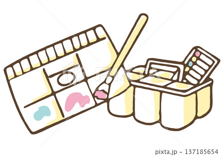 絵の具セットのイラスト 137185654