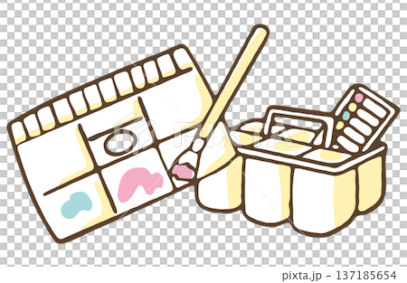 絵の具セットのイラスト 137185654