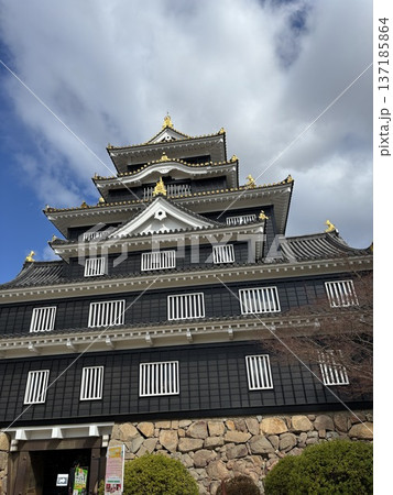 岡山城の天守閣 137185864