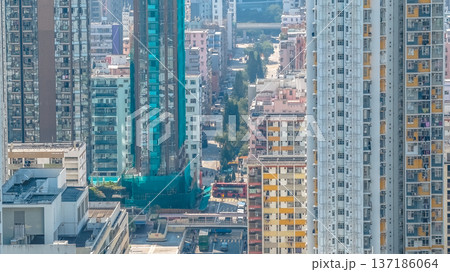 Perspective Captures Busy Sham Shui Po Traffic Flow Feb 13 2026 137186064