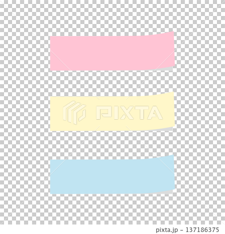 Simple sticky notes with shadows, set of 3 colors Simple sticky notes with shadows, set of 3 colors 137186375