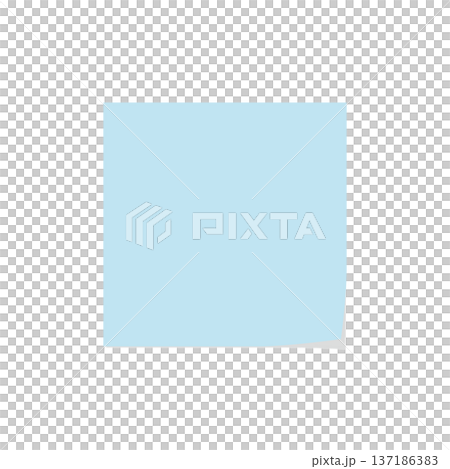 Light blue square sticky note, simple, with shadow Light blue square sticky note, simple, with shadow 137186383