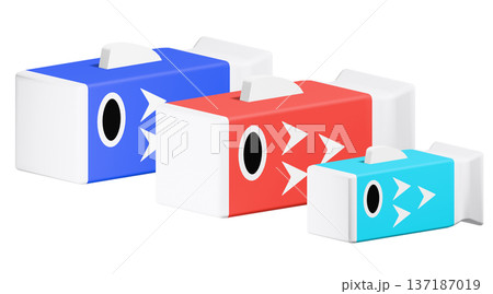 親子の鯉のぼりの3Dイラスト 137187019