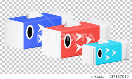 親子の鯉のぼりの3Dイラスト 137187019