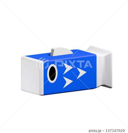 青い鯉のぼりの3Dイラスト 137187020