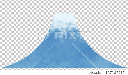 富士山簡筆畫，日式裝飾，日本山 137187915